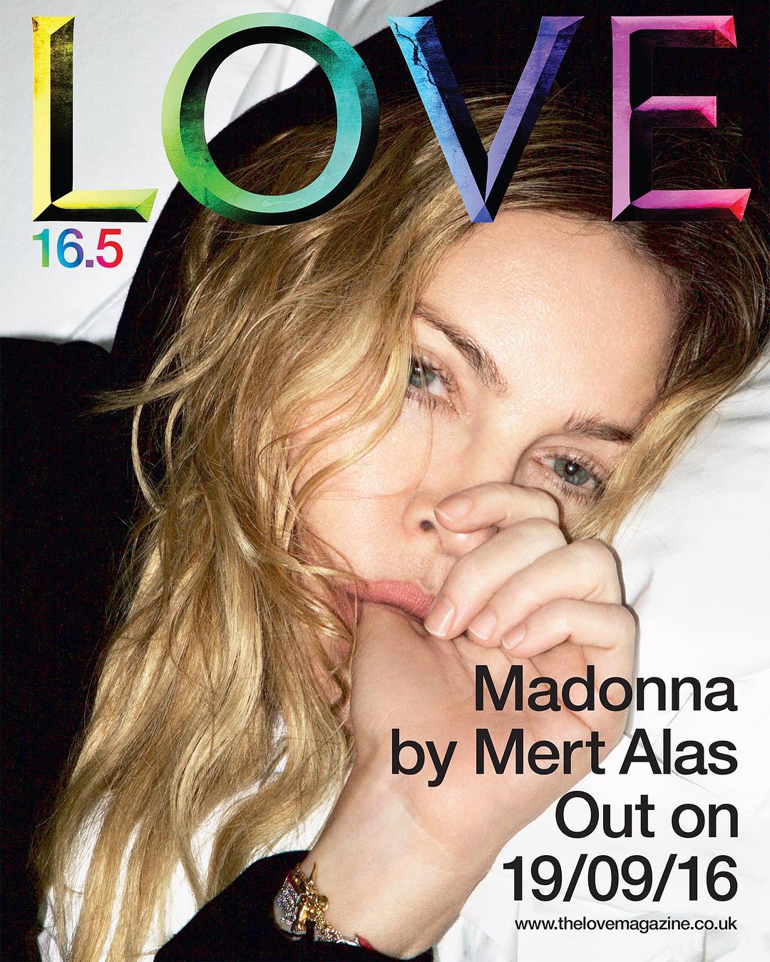 Madonna by Mert Alas on the cover of Love 16.5