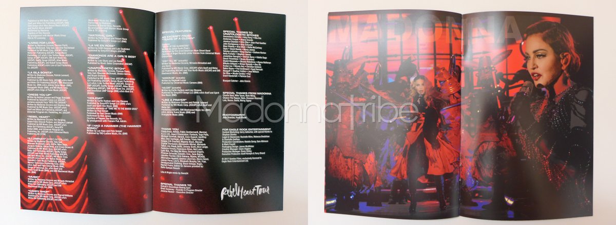 Rebel Heart Tour booklet