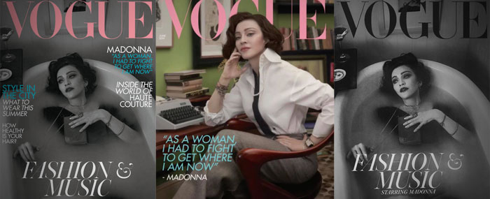 Three covers for the British Vogue - MadonnaTribe