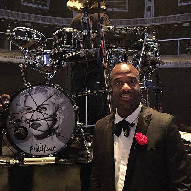 Brian Frasier Moore and the Madonna Grammys drumkit